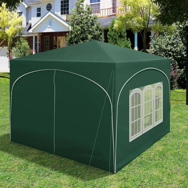 Vouwpaviljoen 3x3 M, Waterafstotende UV-bescherming 50+, In Hoogte Verstelbaar, Met Groene Draagtas 5