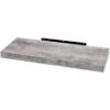 Wandplank CD DVD Plank Boekenkast Houten Plank Grijs Eiken 100x22,9x3,8cm 1