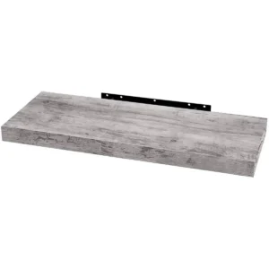 Wandplank CD DVD Plank Boekenkast Houten Plank Grijs Eiken 100x22,9x3,8cm 1