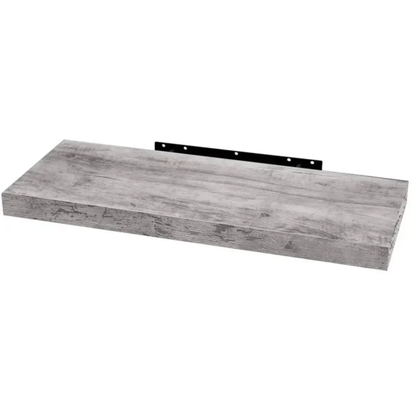 Wandplank CD DVD Plank Boekenkast Houten Plank Grijs Eiken 110x22,9x3,8cm 1