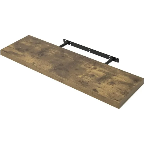 Wandplank CD DVD Plank Boekenkast Houten Plank Vintage Bruin 100x22,9x3,8cm 1