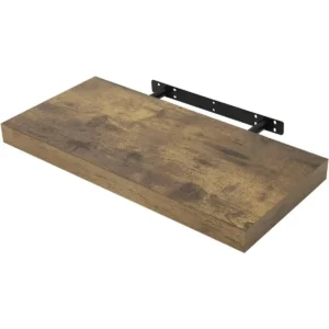 Wandplank CD DVD Plank Boekenkast Houten Plank Vintage Bruin 40x22,9x3,8cm 1