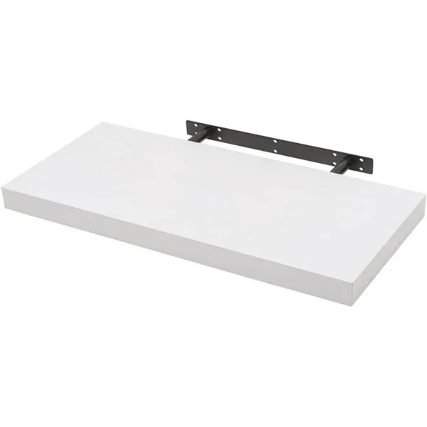 Wandplank CD DVD Plank Boekenkast Houten Plank Wit 100x22,9x3,8cm 1