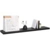 Wandplank CD DVD Plank Boekenkast Houten Plank Zwart 120x22,9x3,8cm 4