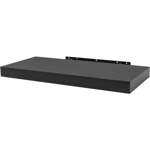 Wandplank CD DVD Plank Boekenkast Houten Plank Zwart 50x22,9x3,8cm 1