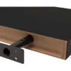 Wandplank CD DVD Plank Boekenkast Houten Plank Zwart 60x22,9x3,8cm 5