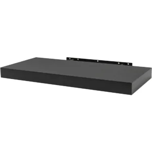 Wandplank CD DVD Plank Boekenkast Houten Plank Zwart 90x22,9x3,8cm 1