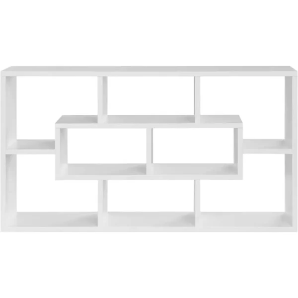 Wandplank Hangplank Met 8 Vakken, Gemaakt Van Houtmateriaal, 85x48x16 Cm Wit 9