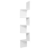 Wandplank Hoekplank CD DVD Boekenkast Zigzag 5 Planken Wit 1