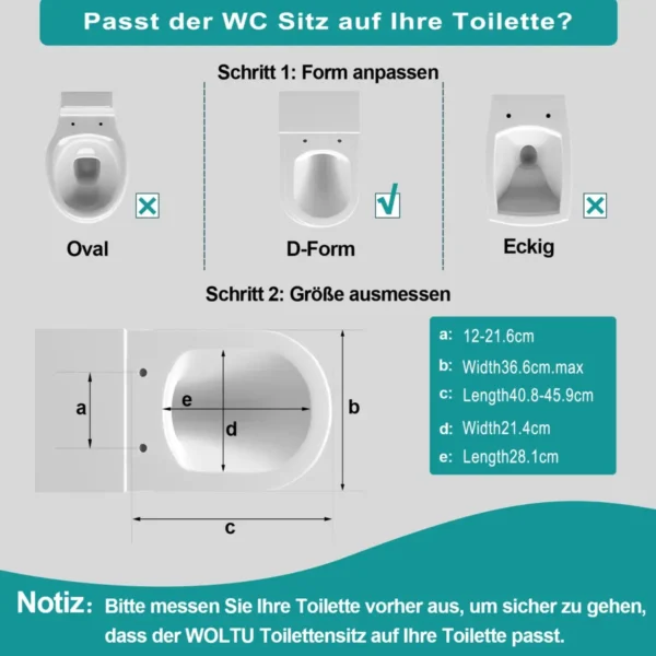 Witte Kunststof Toiletbril Met Softclose D-vorm 4