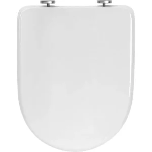 Witte Kunststof Toiletbril Met Softclose D-vorm 1