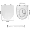 Witte Kunststof Toiletbril Met Softclose D-vorm 5