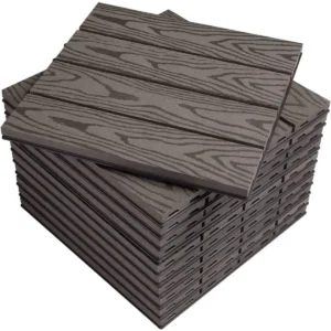 WPC Terrastegels Houtlook, Vloerbedekking Met Kliksysteem, 30x30 Cm 22 Stuks Coffee 1