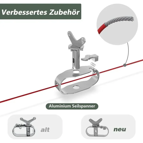 Zwembadzeil Van 200 G/m² PE, Zwembadzeil Met Ogen, Staalkabel, Aluminium Sluiting, Groen, Φ 360 Cm 5