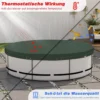 Zwembadzeil Van 200 G/m² PE, Zwembadzeil Met Ogen, Staalkabel, Aluminium Sluiting, Groen, Φ 360 Cm 7